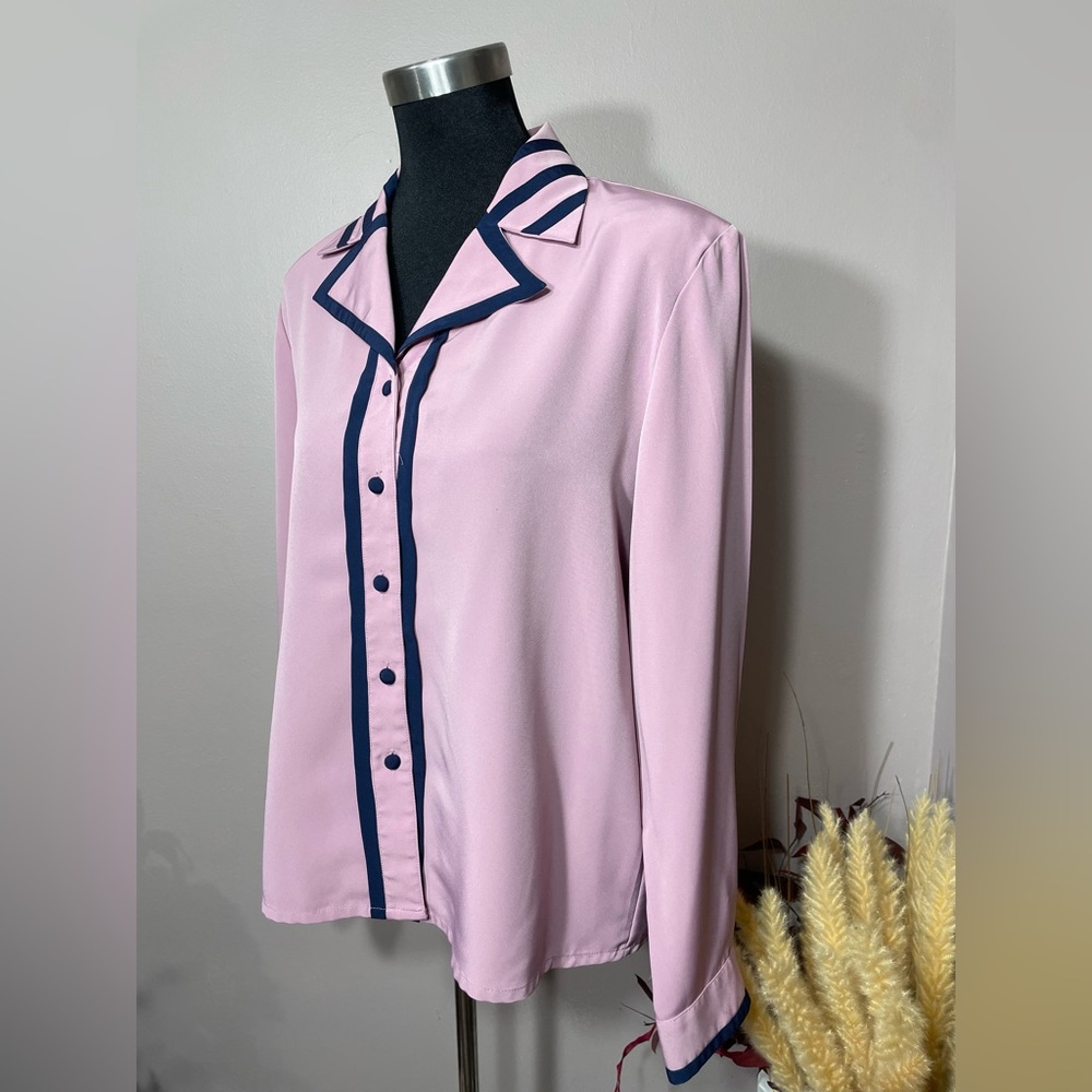 Bubblegum Pink Button Down Blouse - image 7